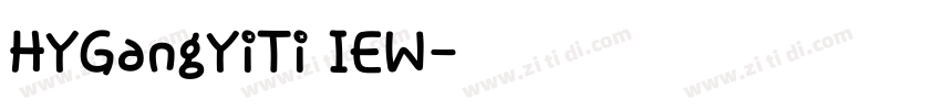 HYGangYiTi IEW字体转换